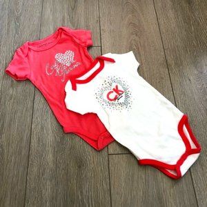 🐰 Calvin Klein Jeans Glitter White Pink Baby Girl